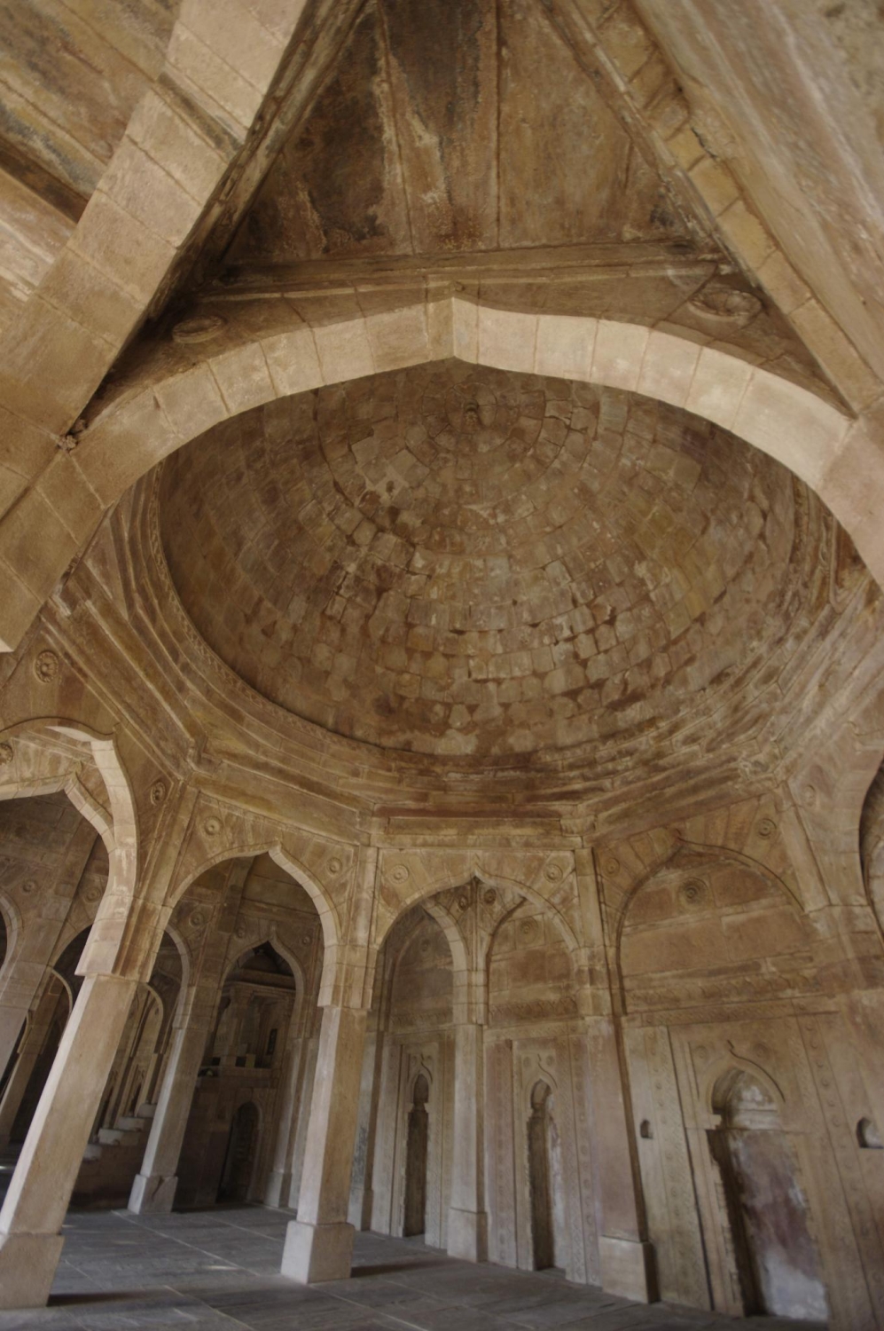 Interior view showing missing dome
