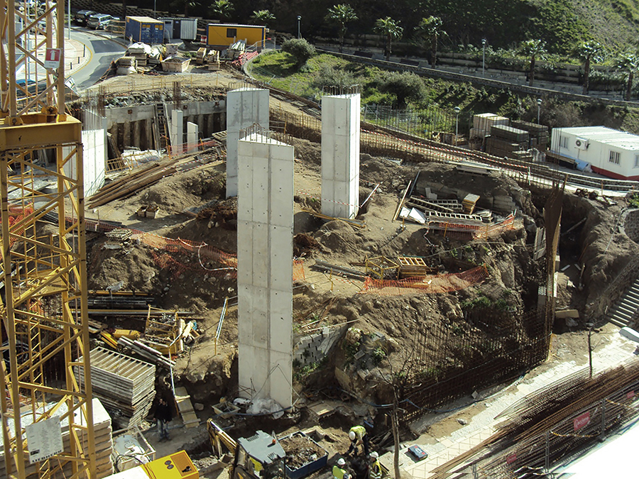 View of the site during construction
















