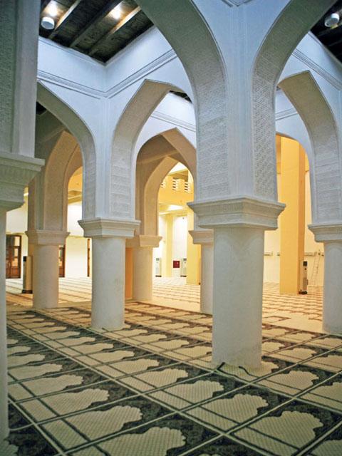 Interior view of the old prayer hall
