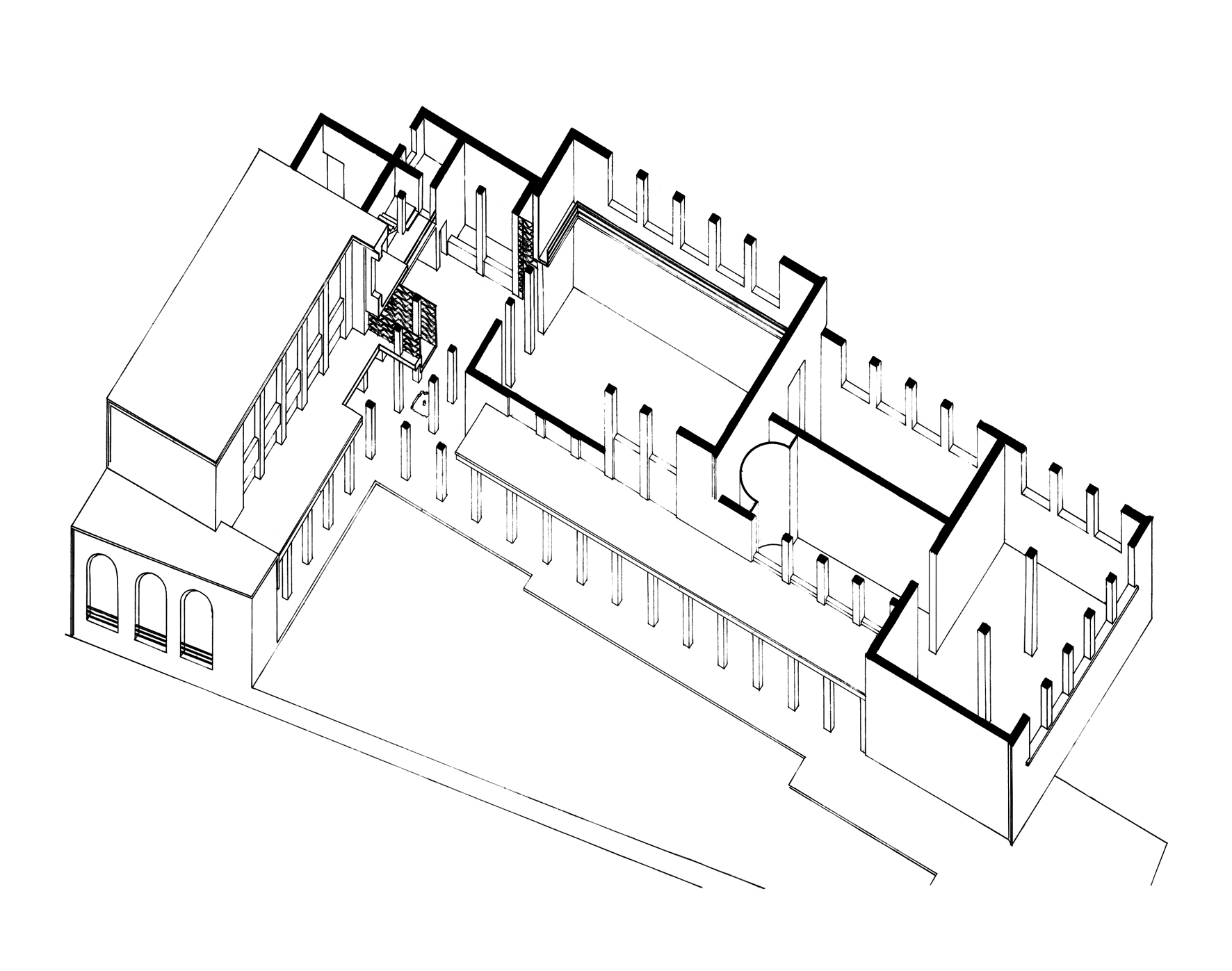 Antioch Museum, section drawing