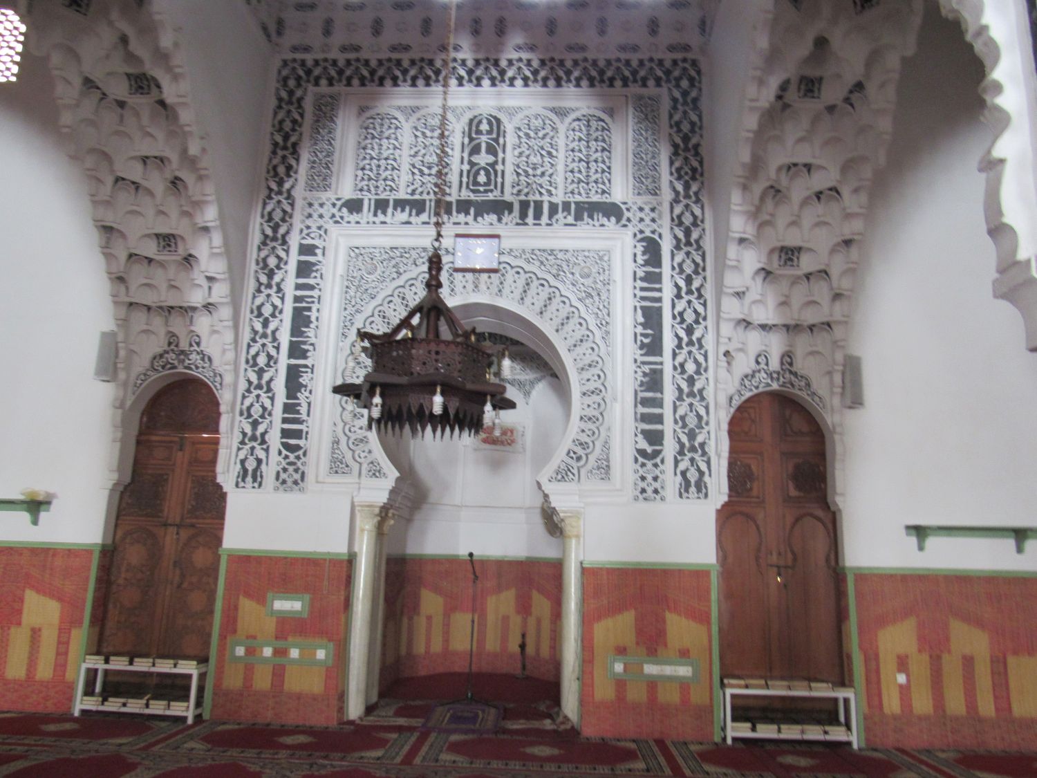 Interior view of the mihrab and qibla wall