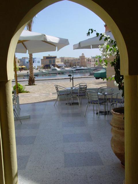 View from within the shopping arcade
