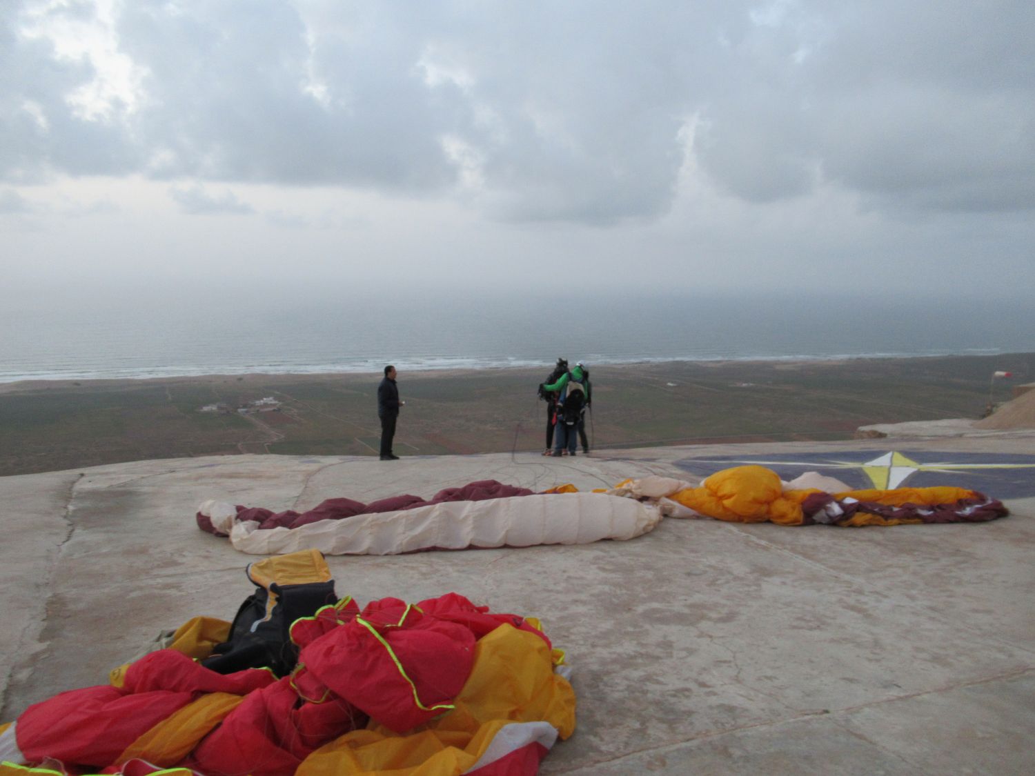 View of paragliding base toward the ocean.