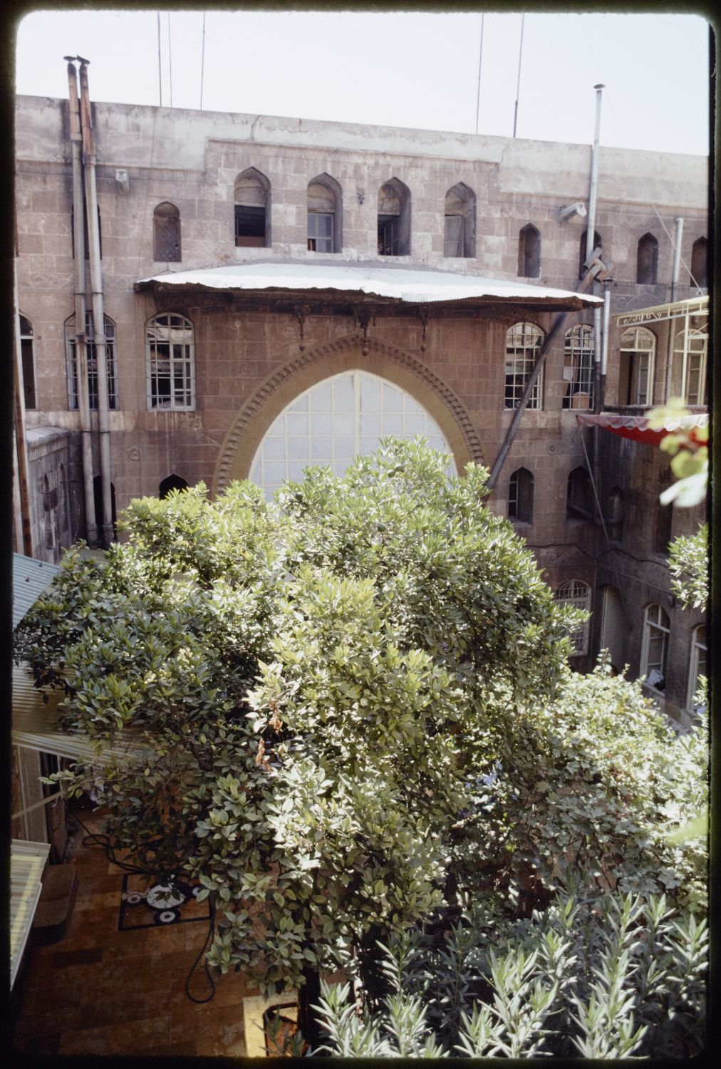 View into courtyard.