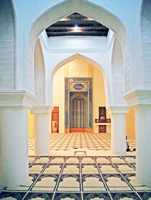Interior view of the old prayer hall