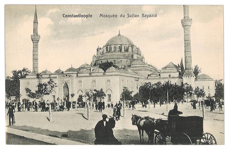 Istanbul, Sultan Bayezid II Camii, general view. "Constantinople, Mosquée du Sultan Bayazid"