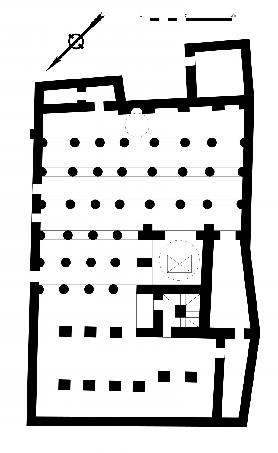 Plan of the mosque, Based on Bourouiba (1986)