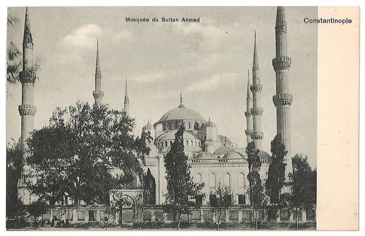 Istanbul, Sultan Ahmed Camii, general view. "Constantinople, Mosquée de Sultan Ahmed"