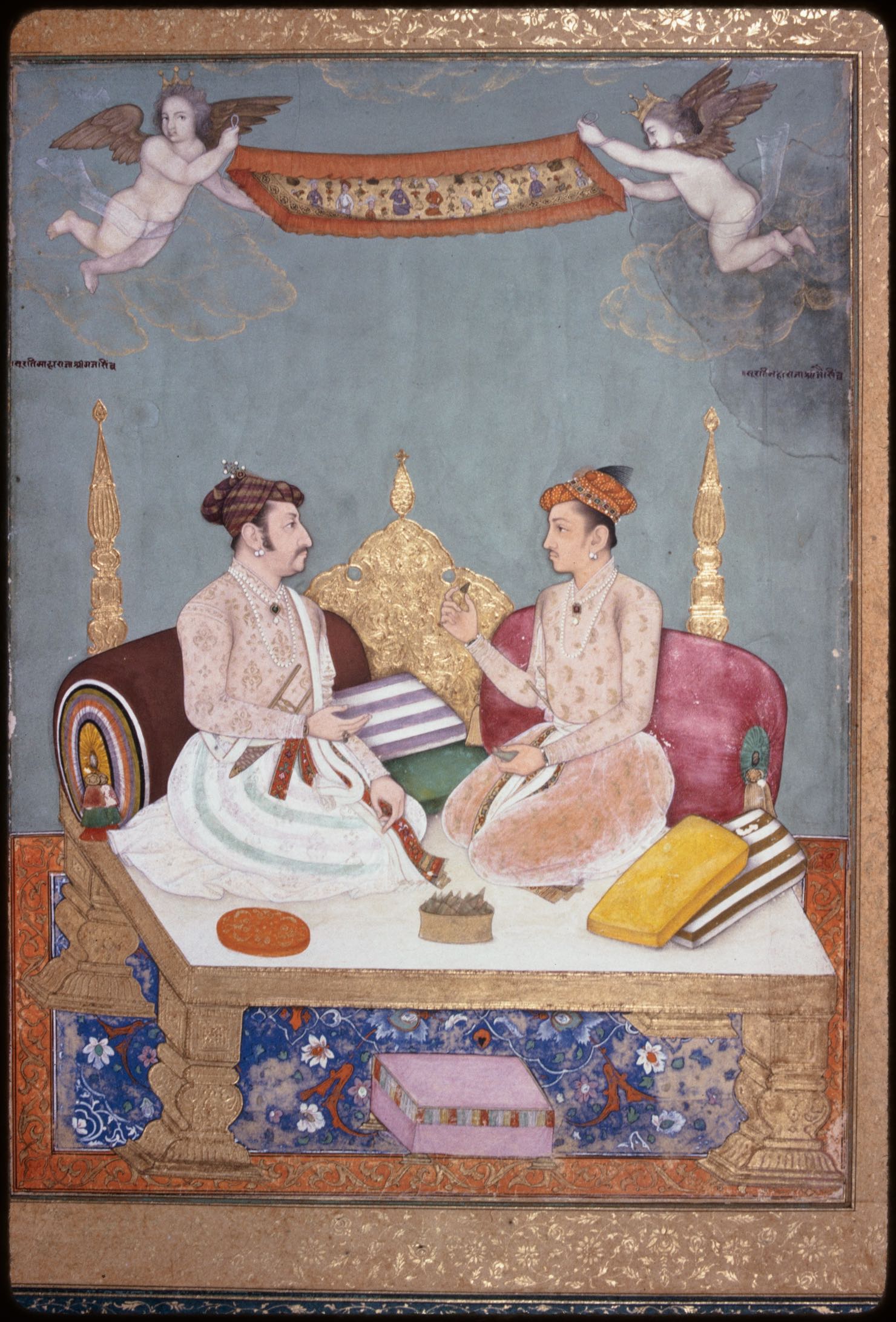 Portrait depicting Maharaja Jai Singh of Amber and Maharaja Gaj Singh of Marwar (LACMA M.80.6.6)