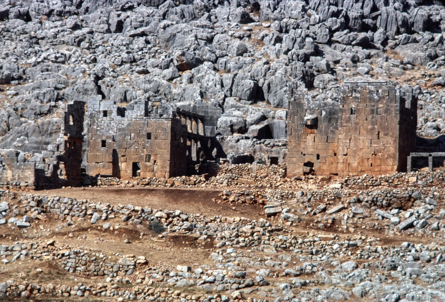 al-Burayj - View of ruins of monastery from south.