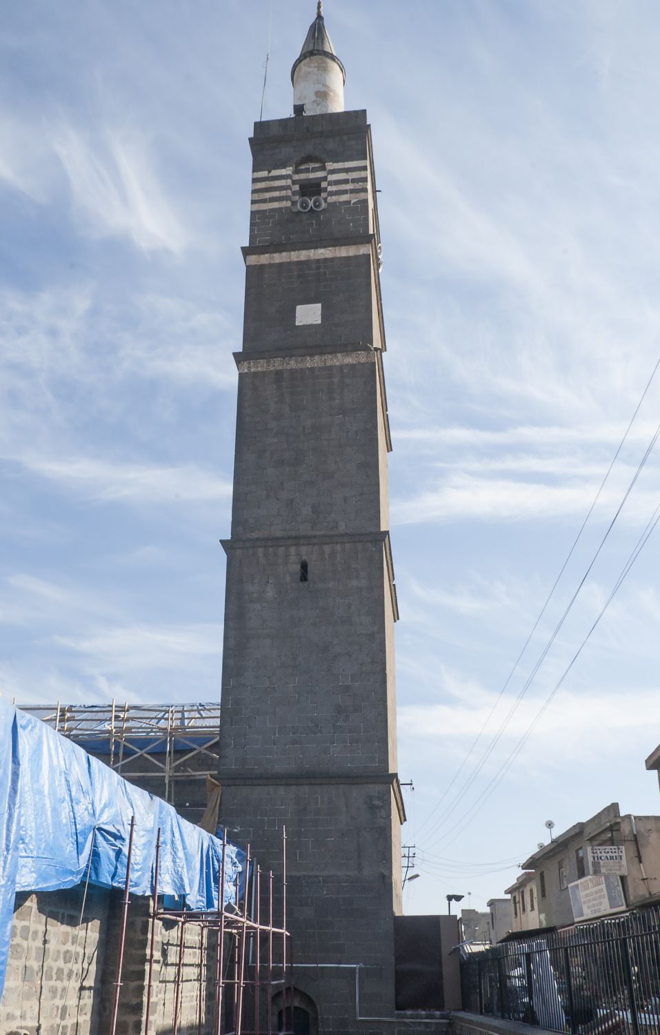View of minaret from west.