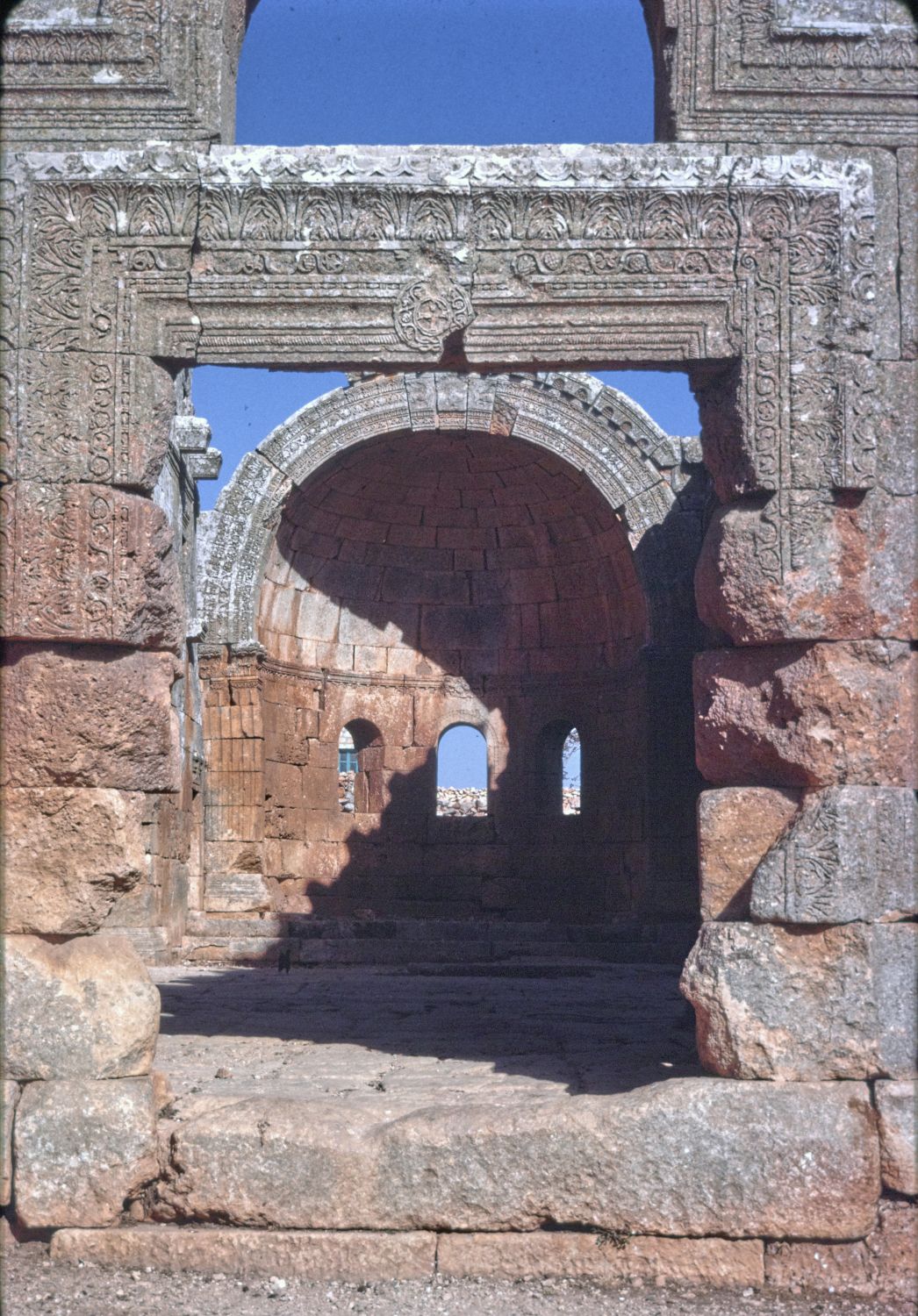 View through main (west) entrance facing east toward apse.