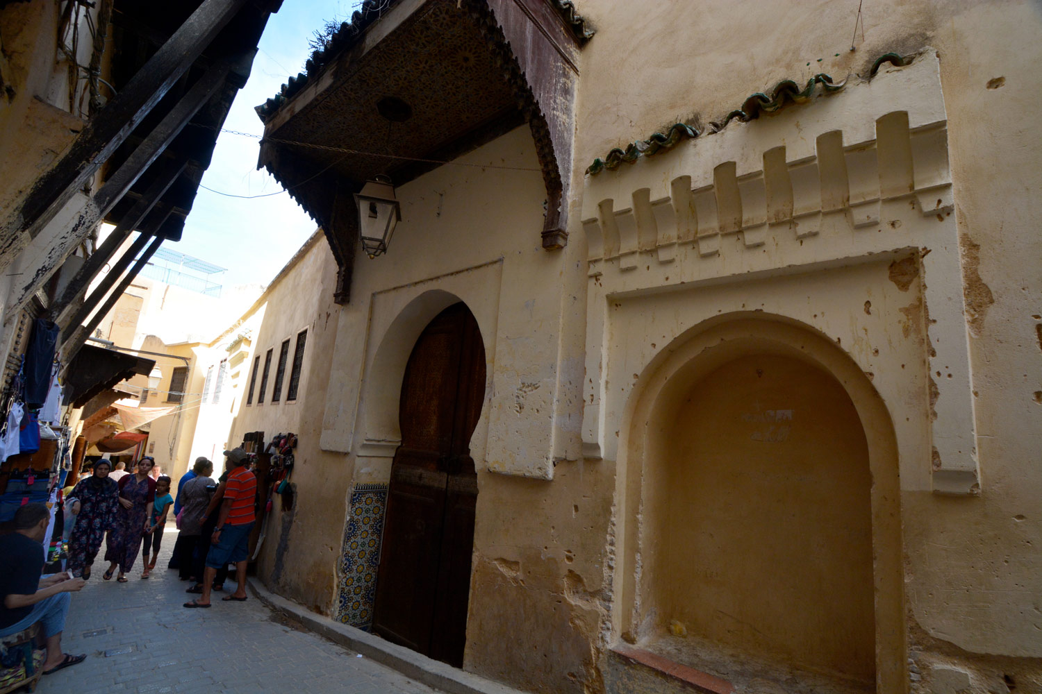 Exterior of a building  in the Medina of Fes.