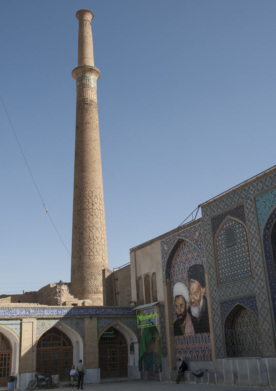 View of minaret of Masjid-i Ali from courtyard of Harun-i Vilayat Mosque.