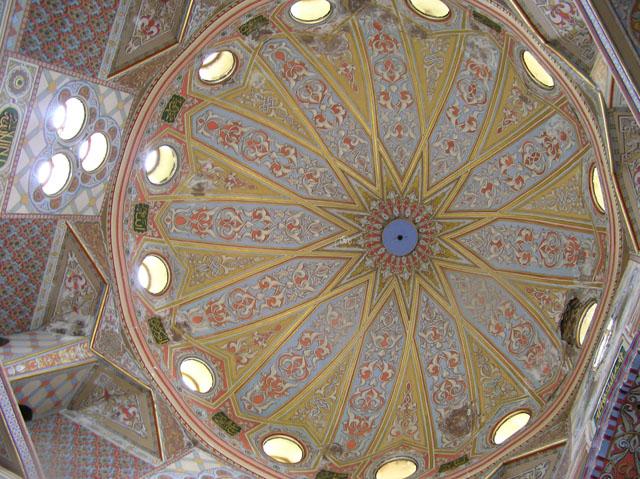 Interior view looking up into the dome