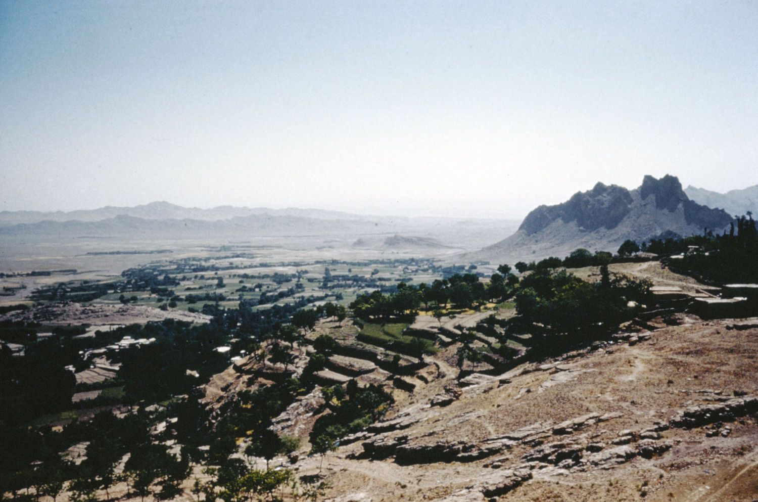 View of landscape around Niyasar, Iran.