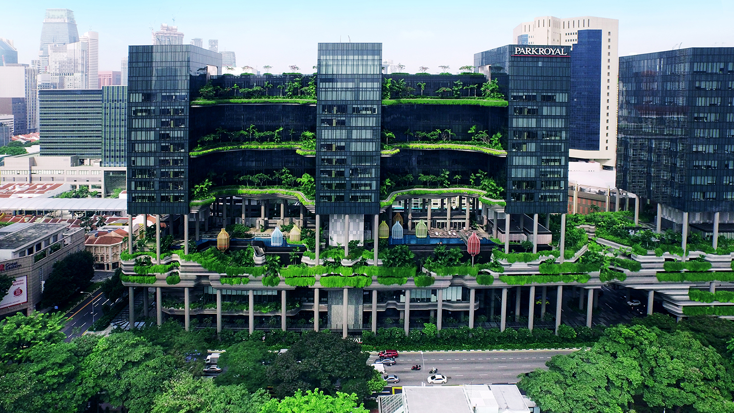 Site context with Hong Lim Park in forefront