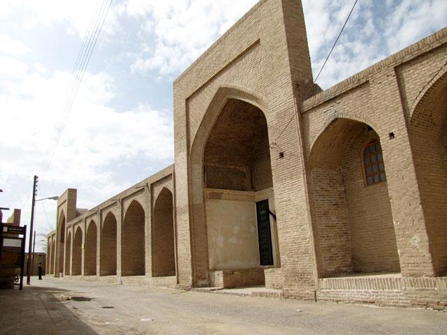 Exterior view showing entrance portals on the east side of the side of the mosque