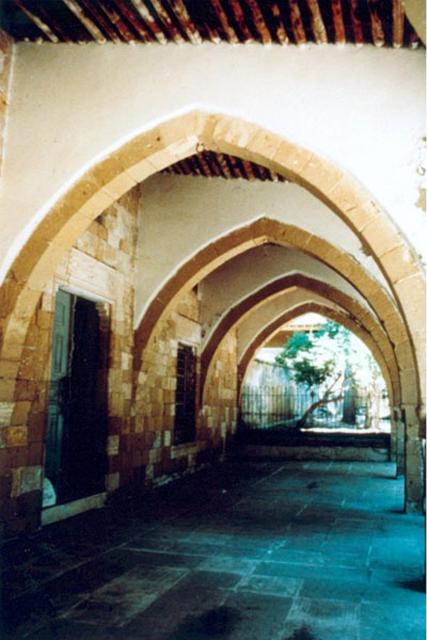 Mosque portico, looking west