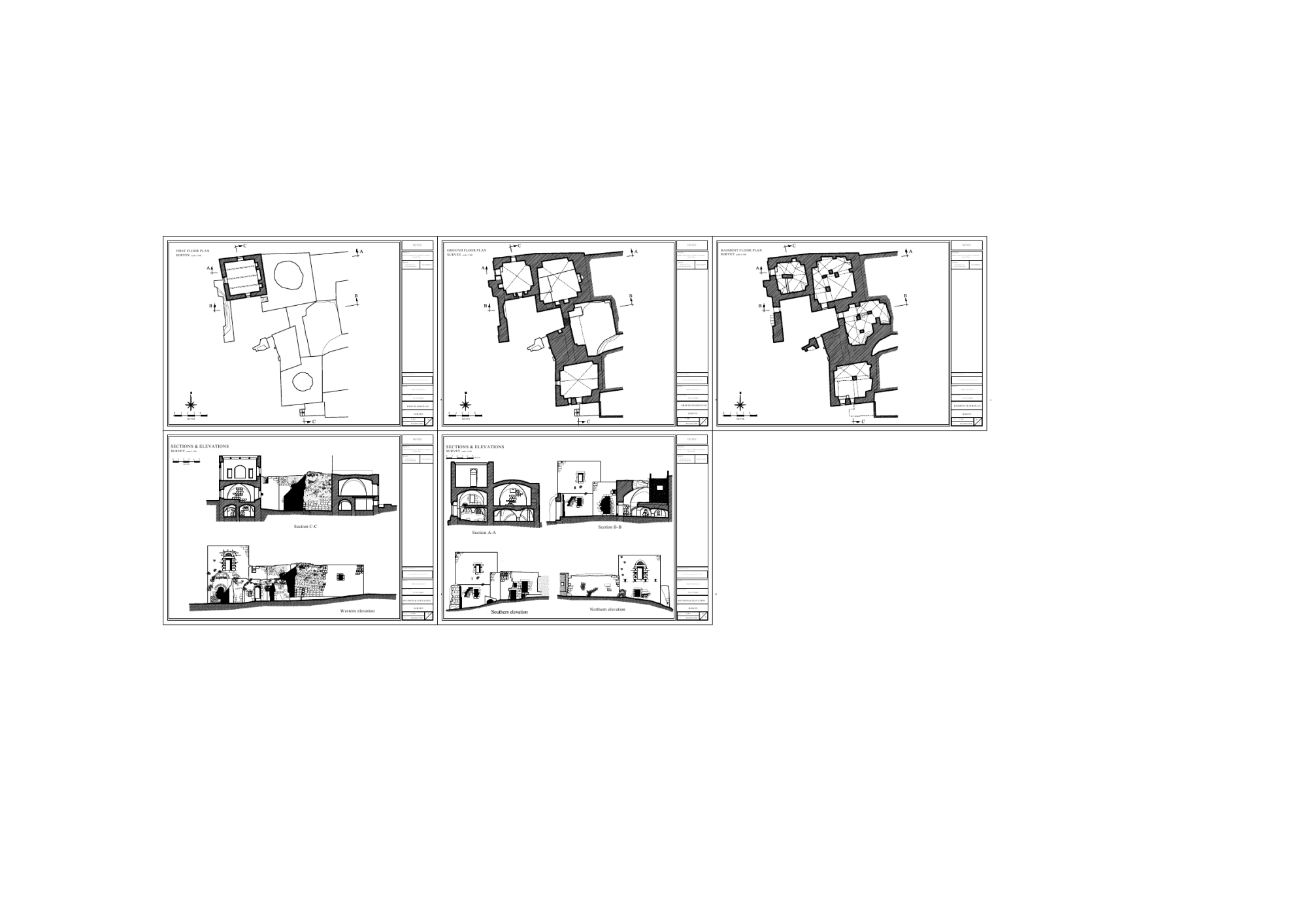 Compound Survey Drawings. CAD drawing converted to image file.