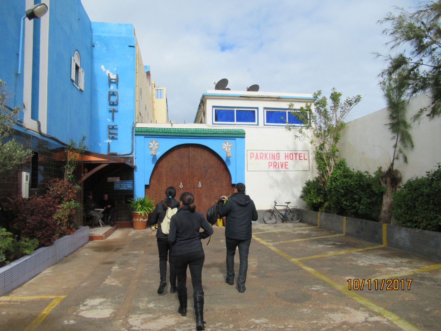 Entrance of hostel in Sidi Ifni City.