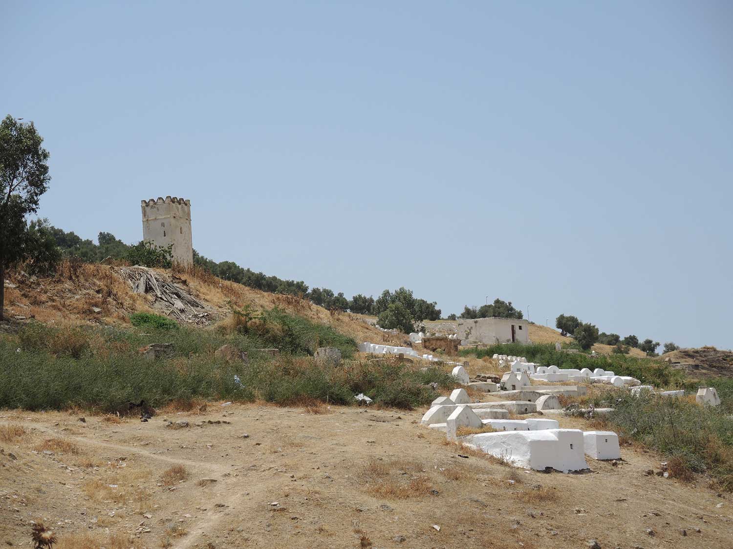 View of the tombs and cemetery