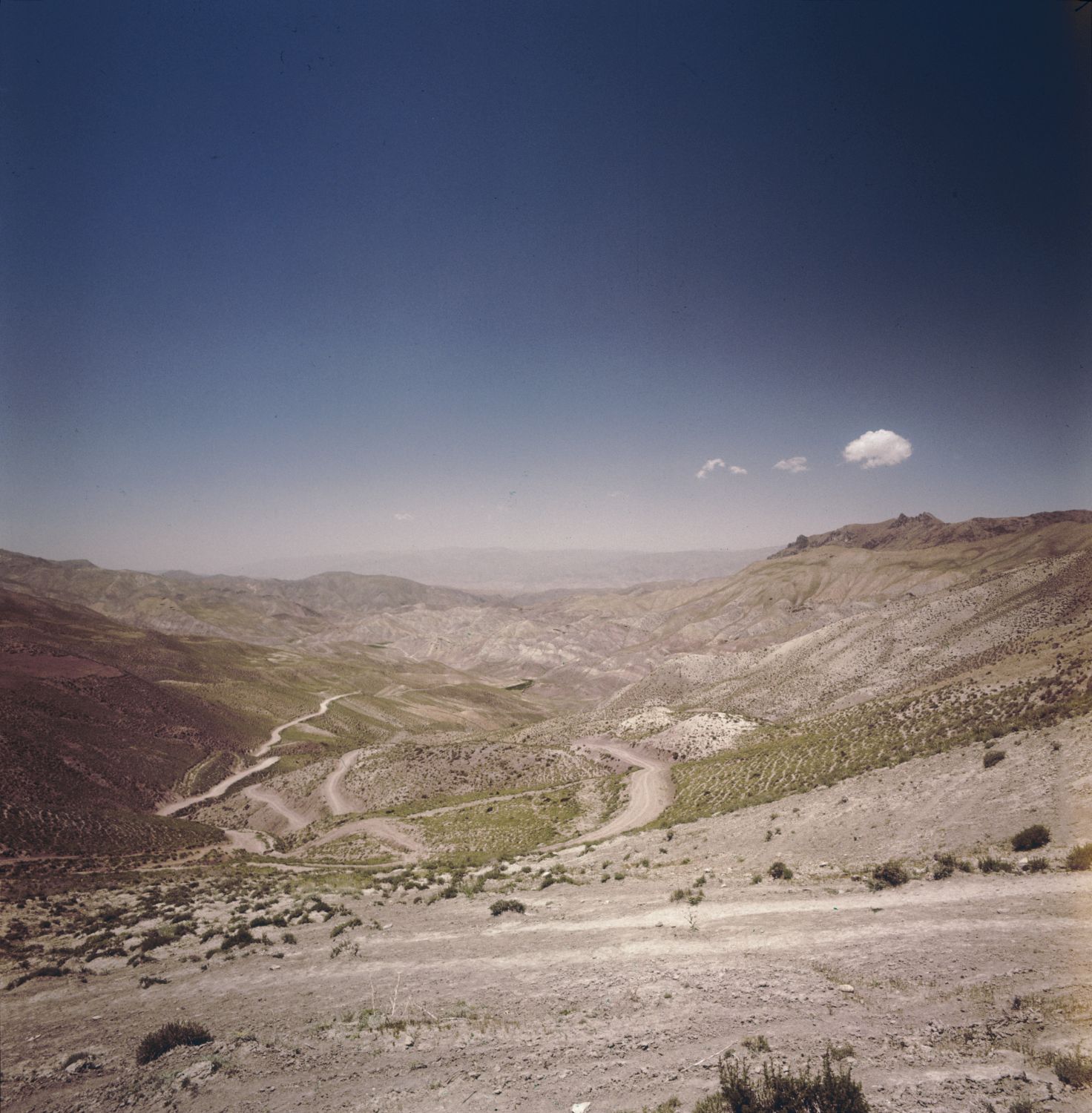 View into a valley in the vicinity of Jam, Afghanistan.