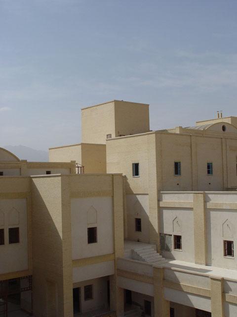 Upper view of the interior courtyard facade 