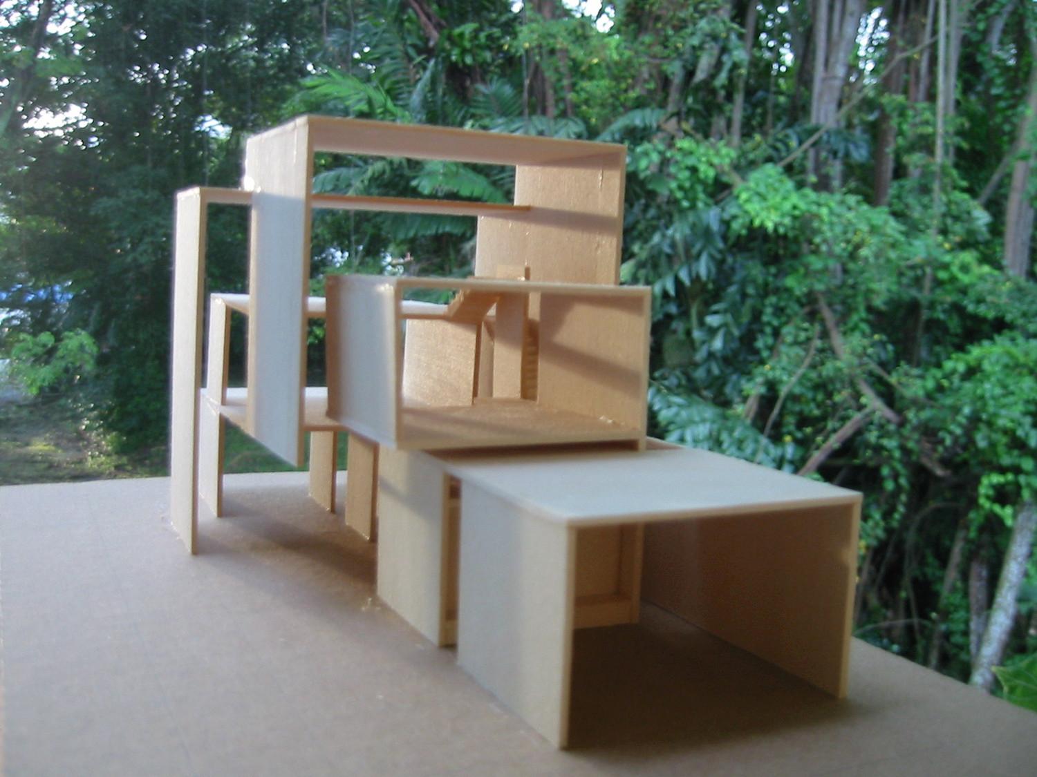 This was later developed, together with scaled drawings, and with a series of mock-ups made of wood boards.