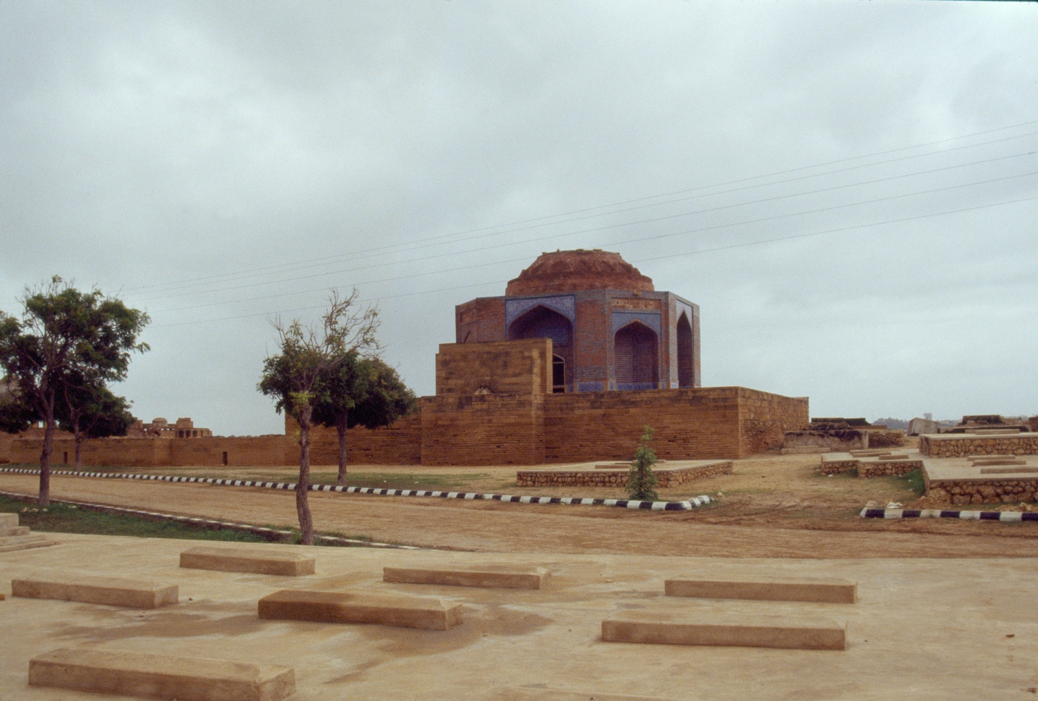 Distant view of tomb from outside enclosure