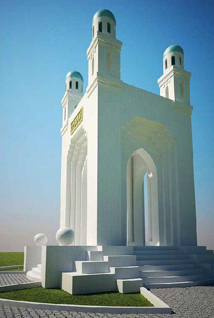 3D perspective of the mausoleum