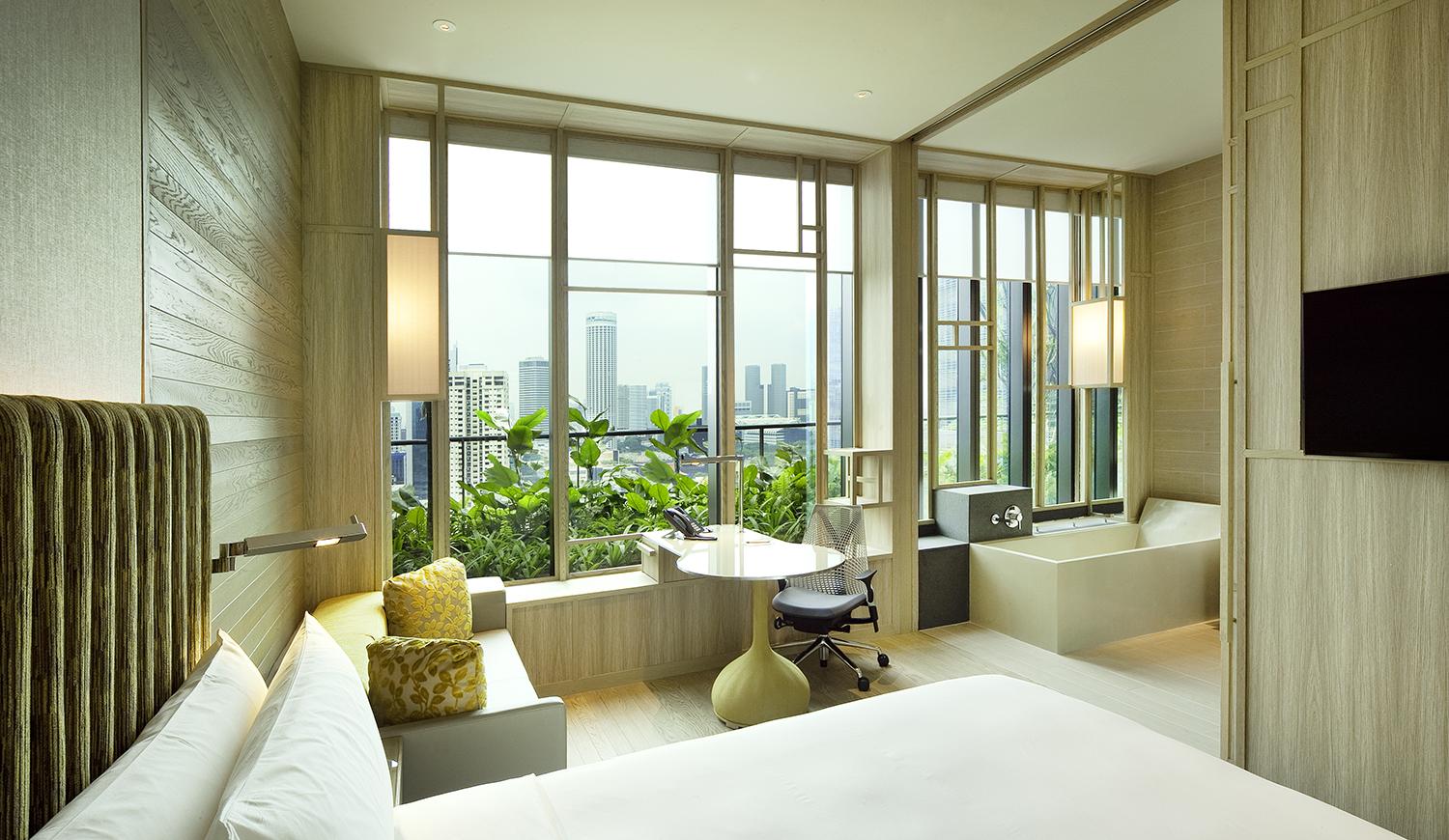 View of sky terrace from deluxe room