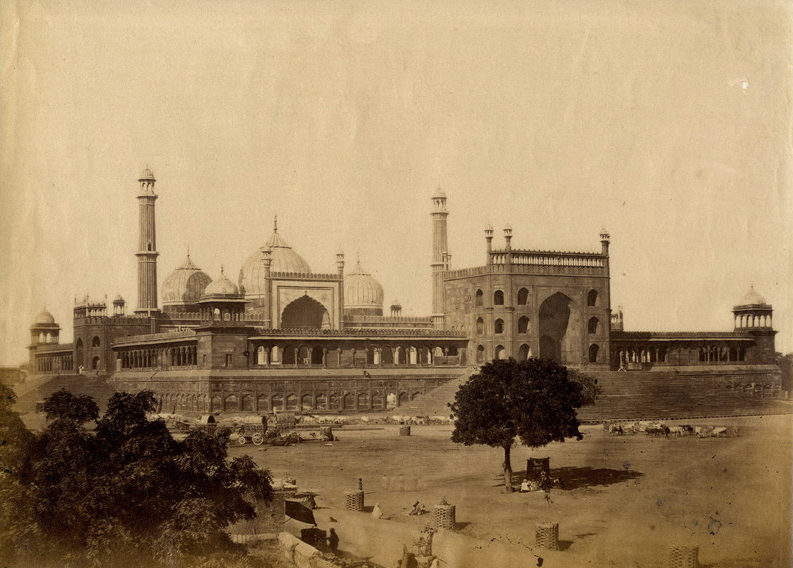 19th century image of the Jami Masjid exterior