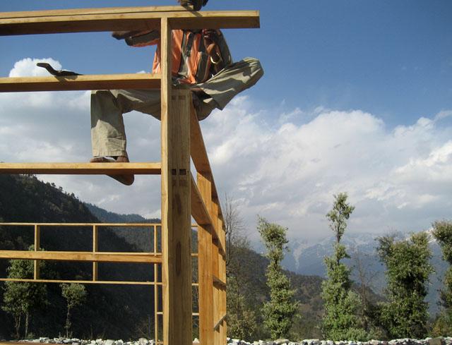 Constructing timber frame structure