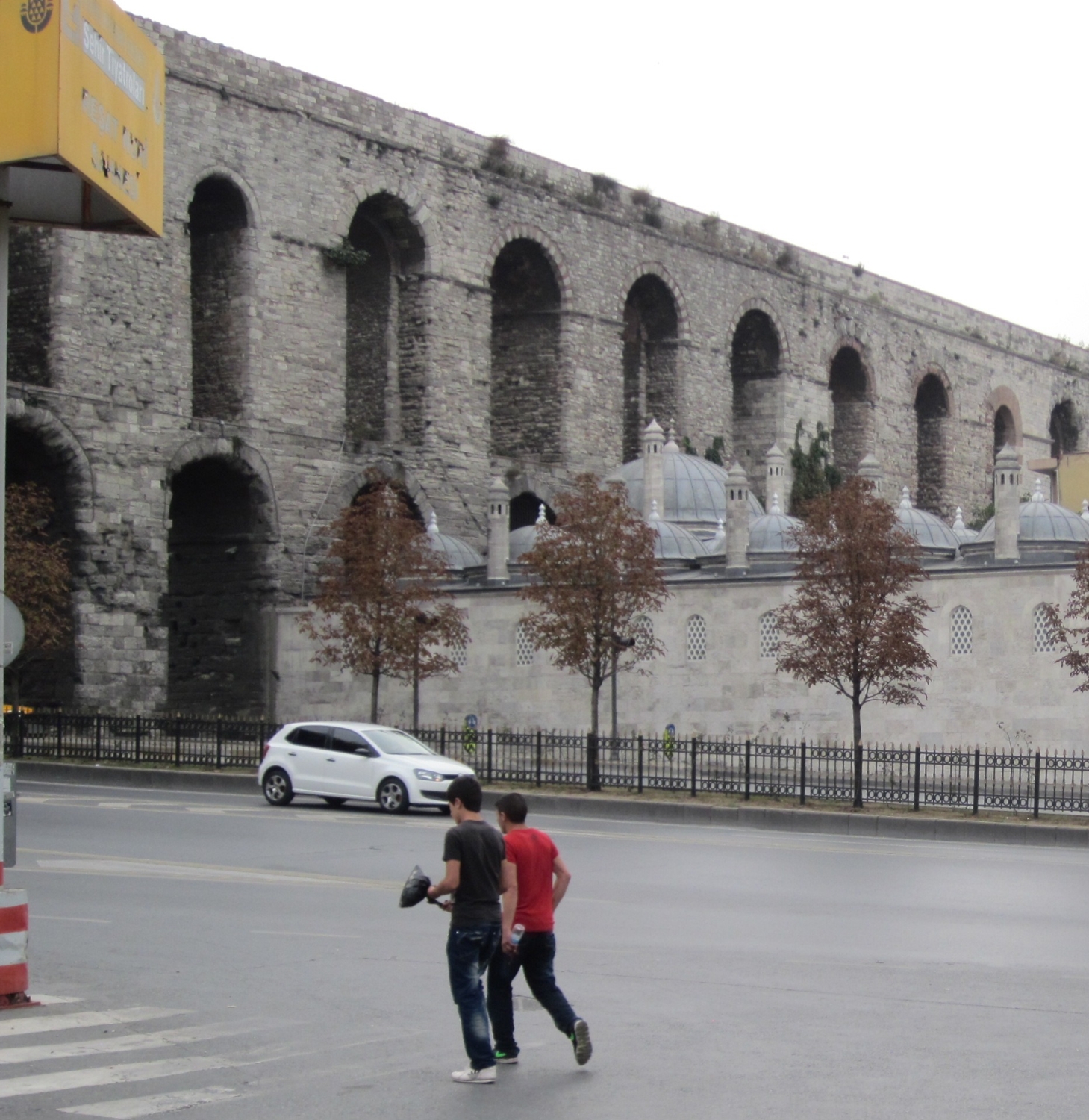 View of aqueduct from Ataturk Boulevard