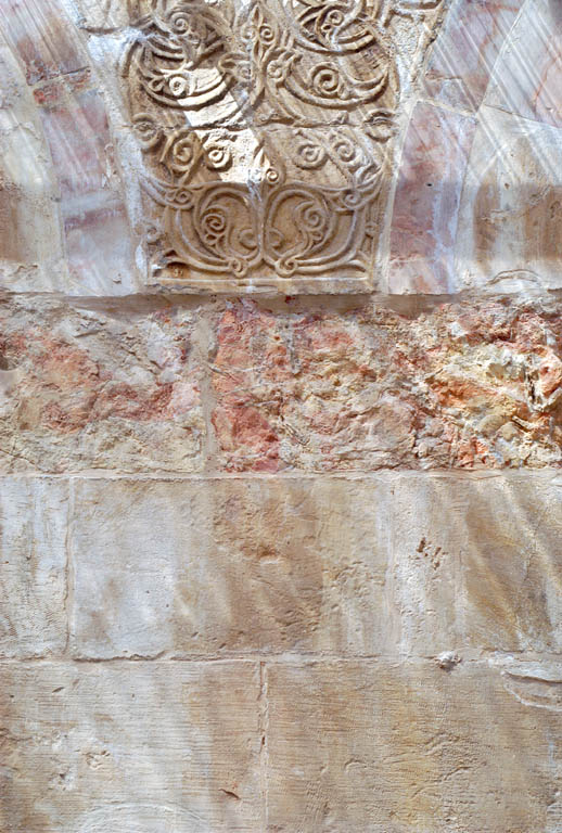 Detail, stone work on column