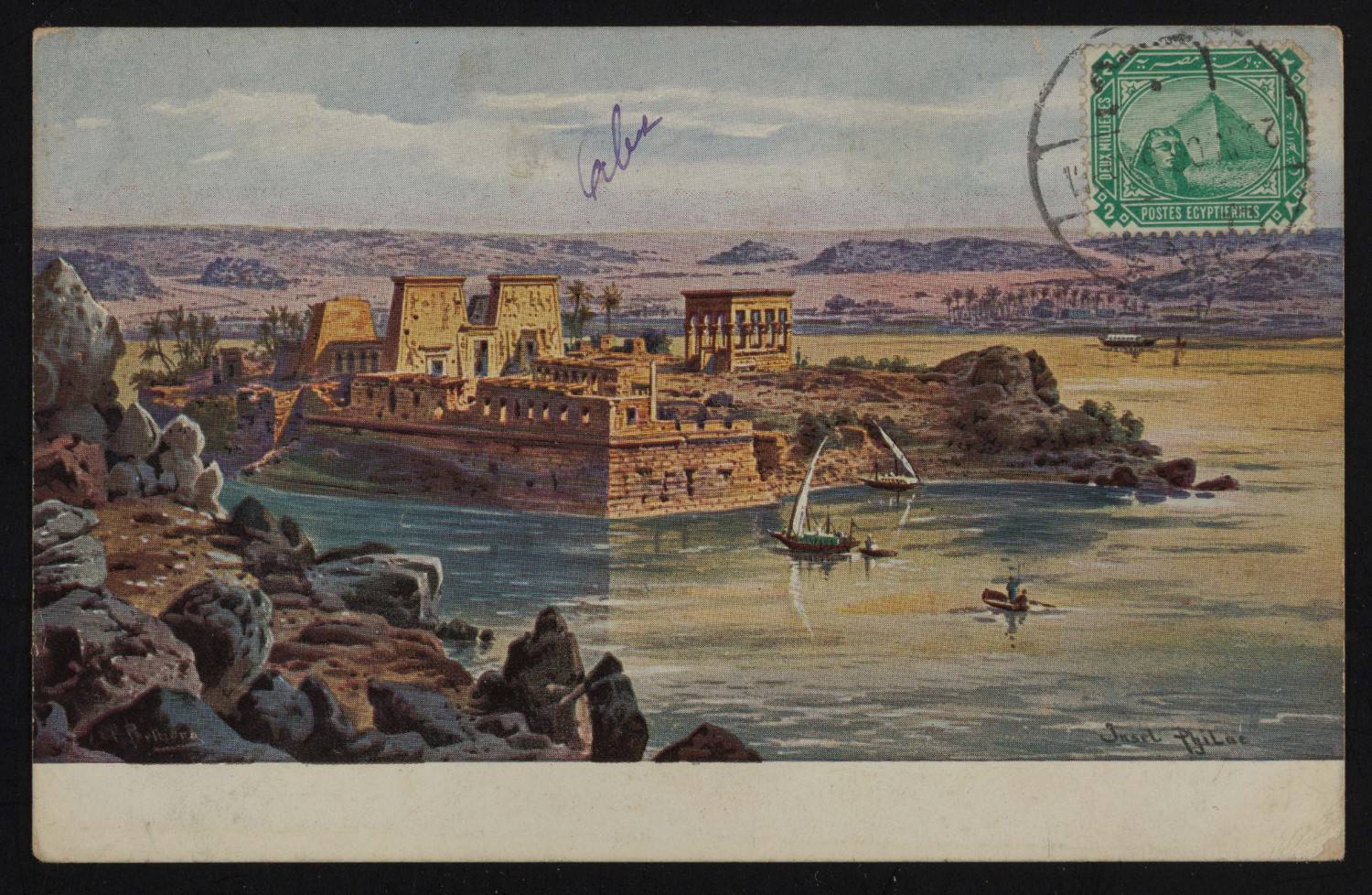 Postcard of an ancient Egyptian site