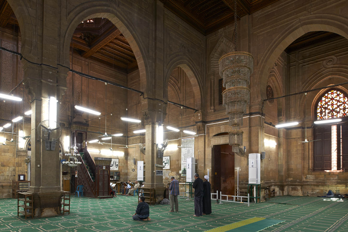 Prayer hall of mosque built by Abbas II on site of Qawsun's mosque