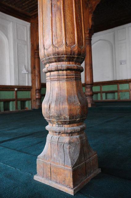 Base of the wooden column
