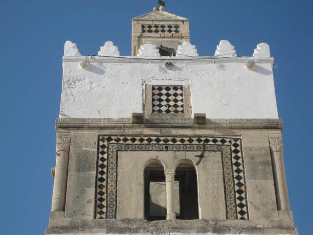 Exterior view of the top of the minaret