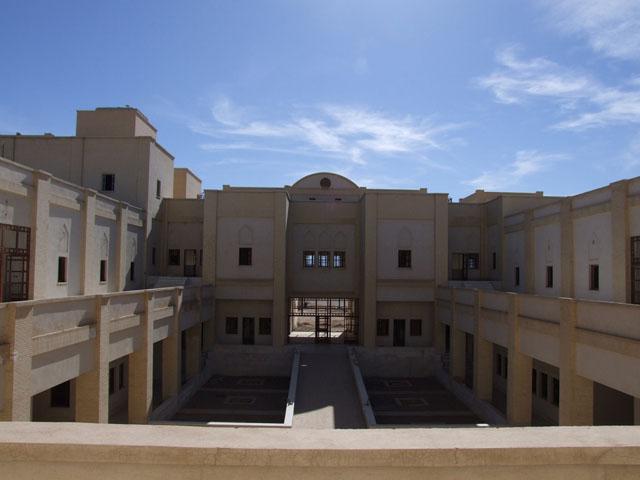 View of the main entrance and courtyard from the inside