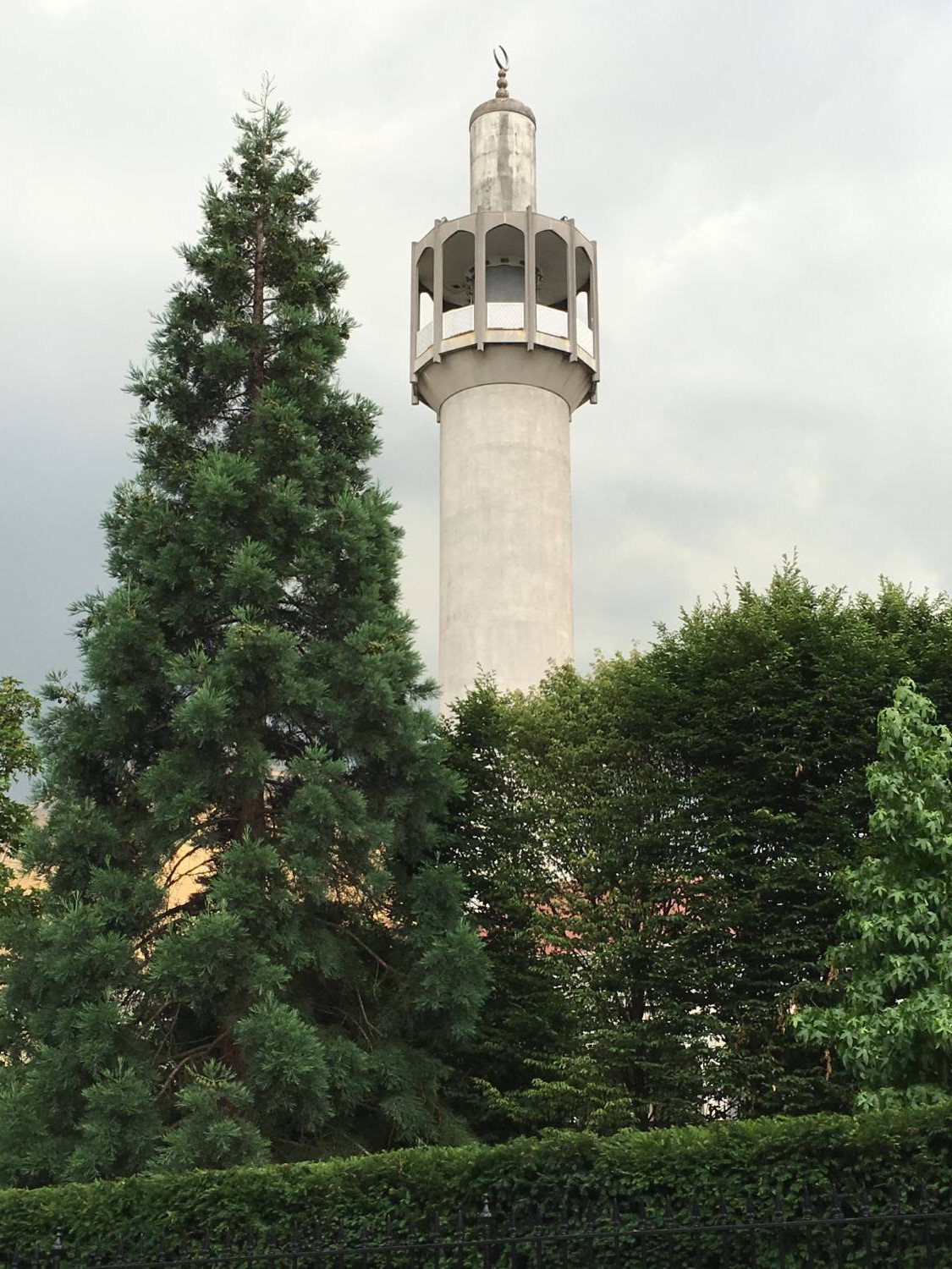 View of the minaret above the trees