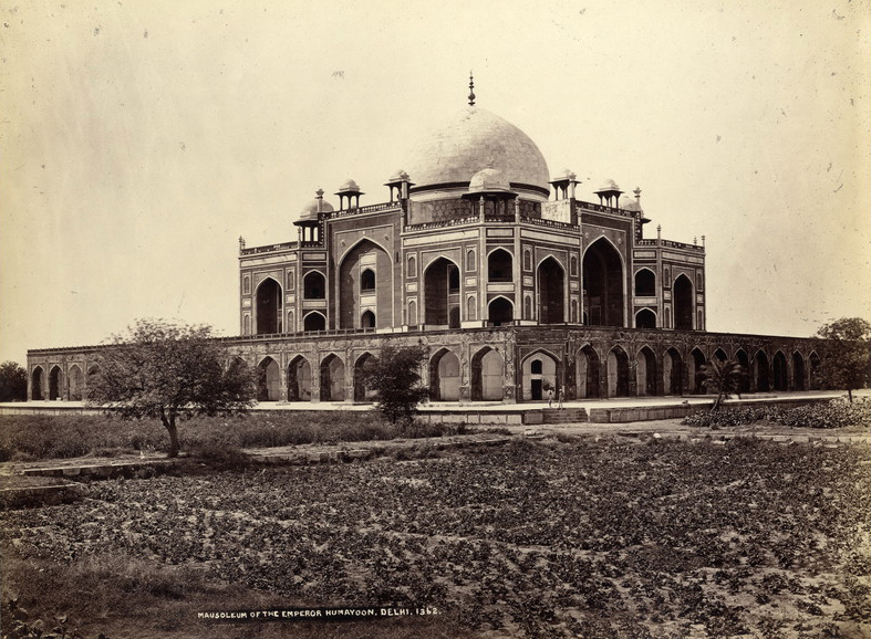 19th century image of the Tomb of Emperor Humayun