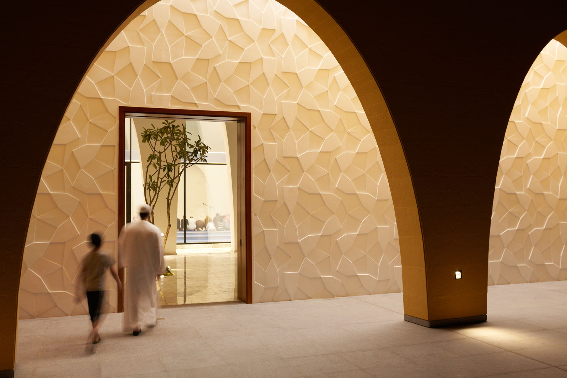 <p>Re-configuring the mosque’s spatial organization allows the main prayer hall to be open, transparent, and accessible</p><p>to its surroundings.</p>