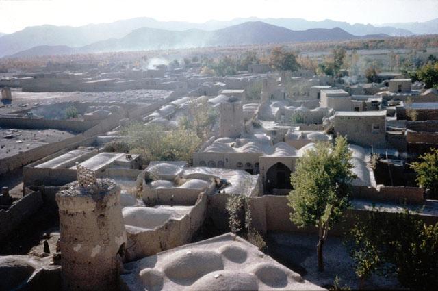 Elevated view of nearby village, taken from the roof of Pir-i Bakran.