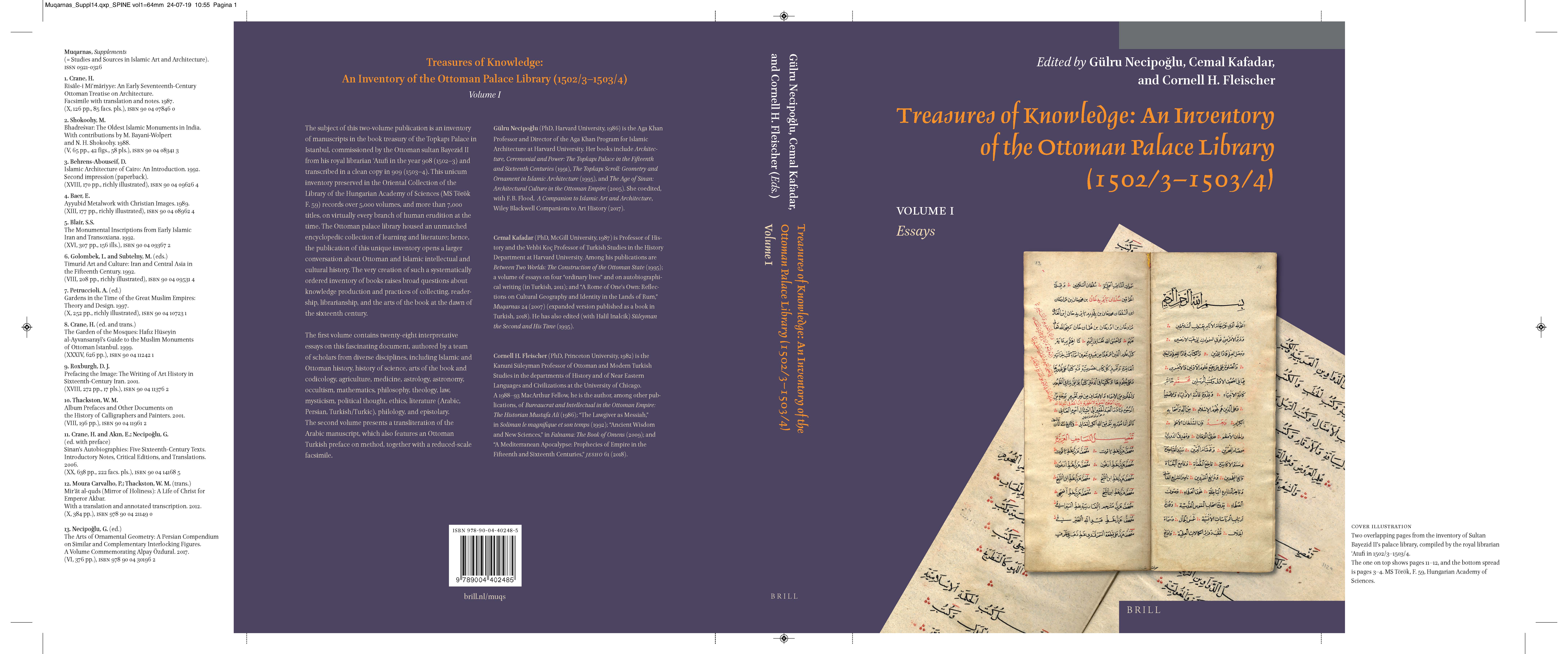 Treasures of Knowledge An Inventory of the Ottoman Palace Library (1502/3–1503/4) VOLUME I: ESSAYS