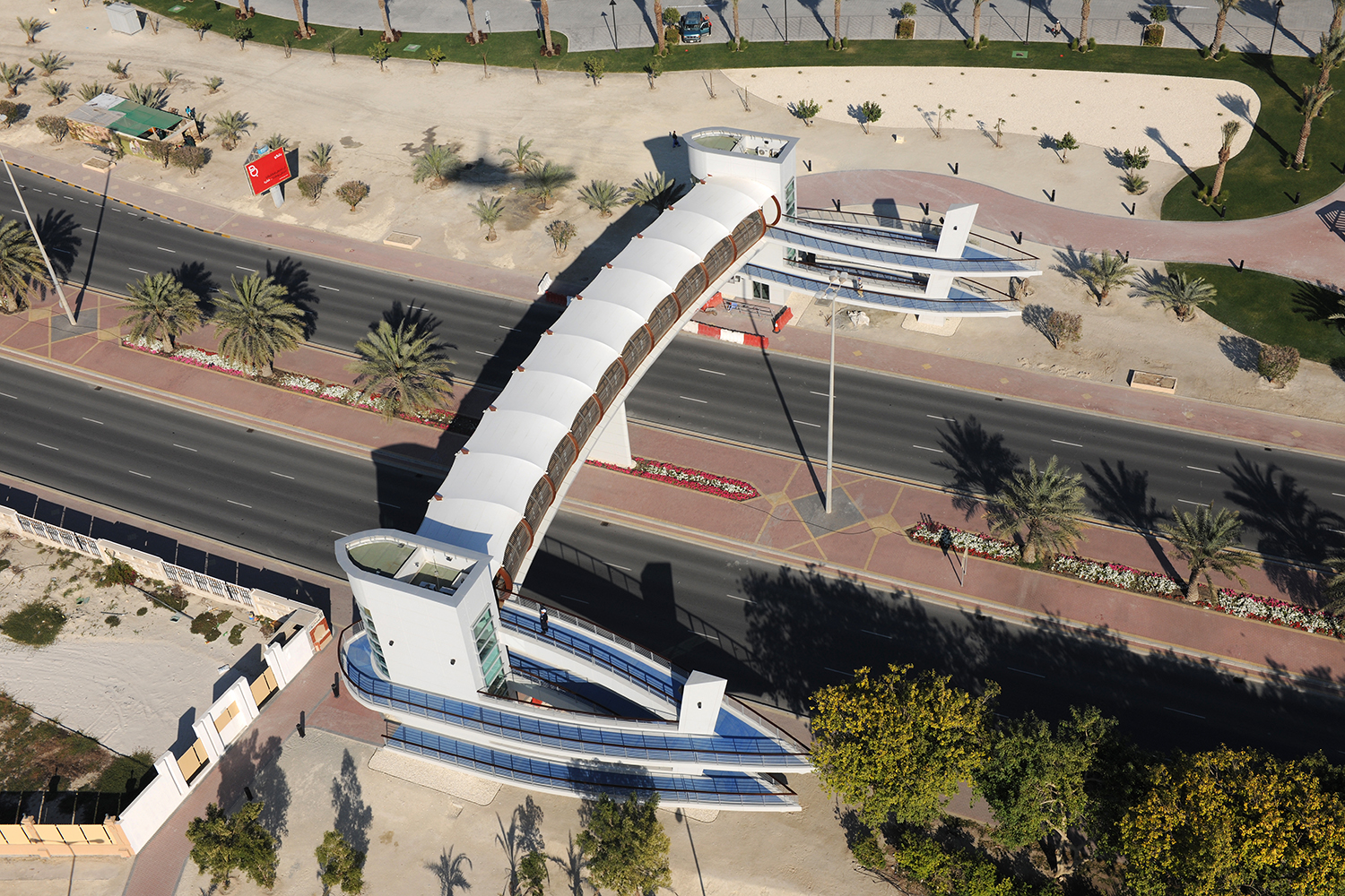 Arad Bay Pedestrian Bridge - Aerial view
