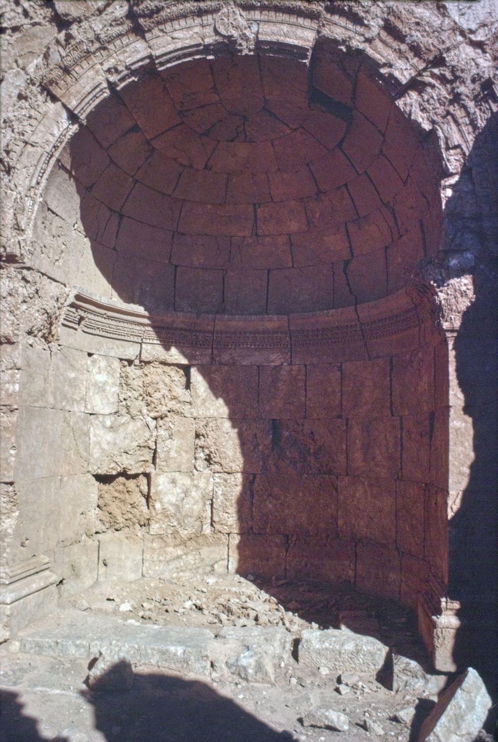 View of small apse in a side room flanking eastern apse.