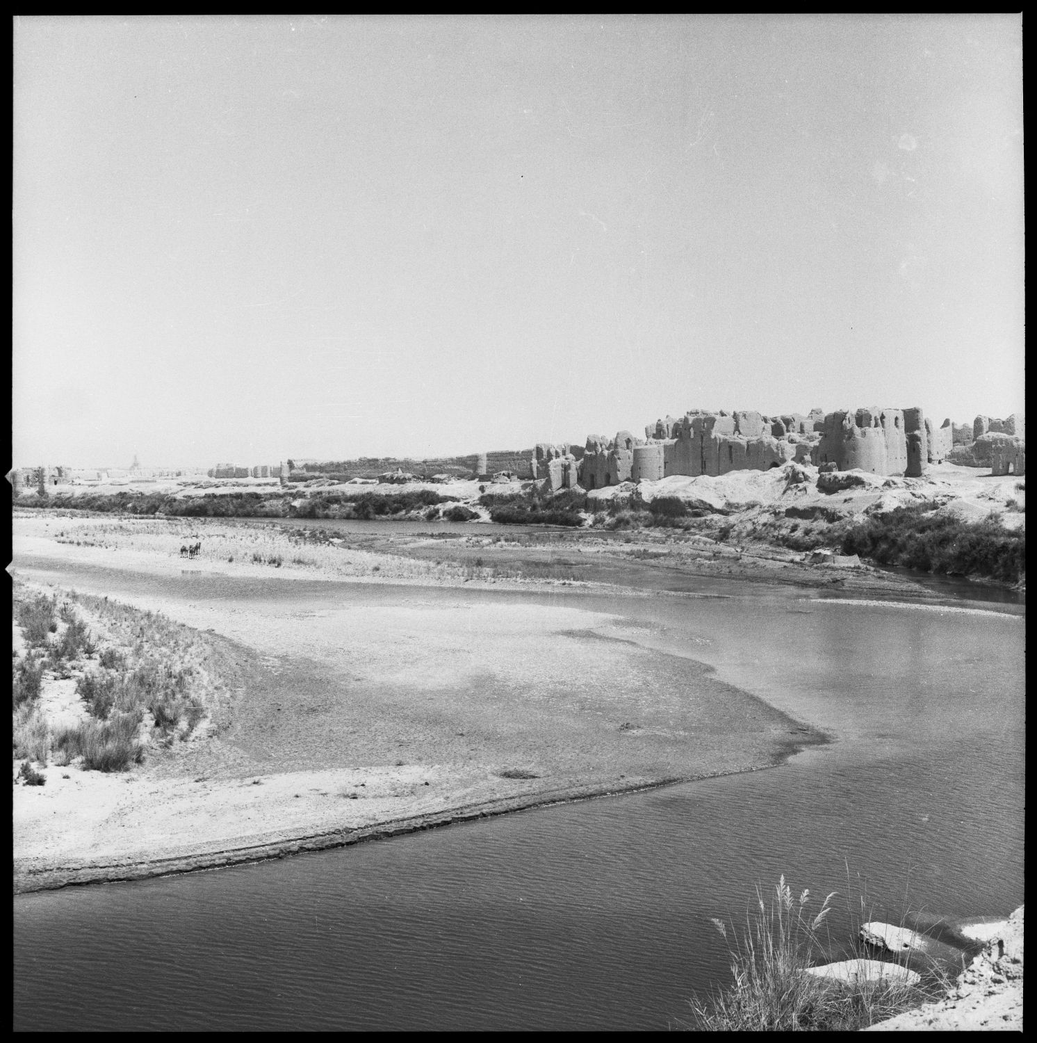 View from South (Great) Palace, along banks of Helmand River.