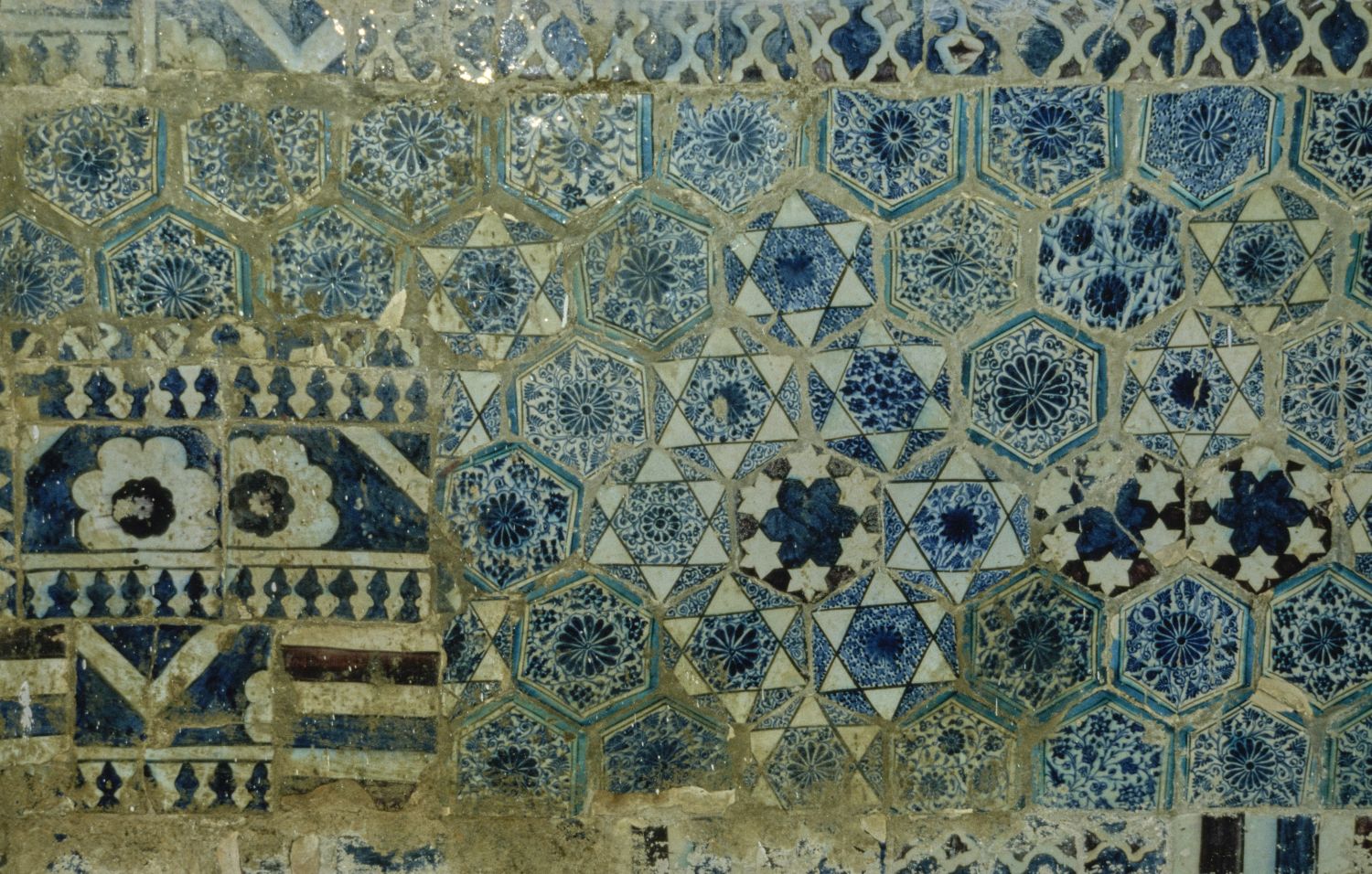 Mosque: close view of tile revetment.